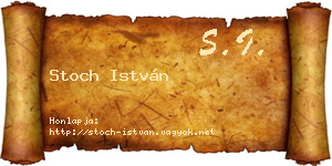 Stoch István névjegykártya