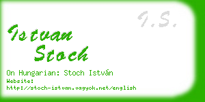 istvan stoch business card